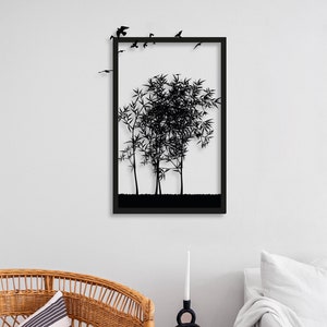 Metal tree wall art with Birds,  Metal bird wall art, Tree with birds metal art,  Modern Rustic Wall Decor, Living Room Home Decor, Gifts