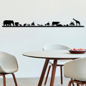 Metall Safari Tiere Wandkunst, afrikanische Wohnkultur, Tiere Metall Wandkunst, Büro Wohnzimmer, Metall Wandbehänge, Jäger