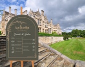 Burnt Green Wedding Timeline Sign: Modern Order of the Day