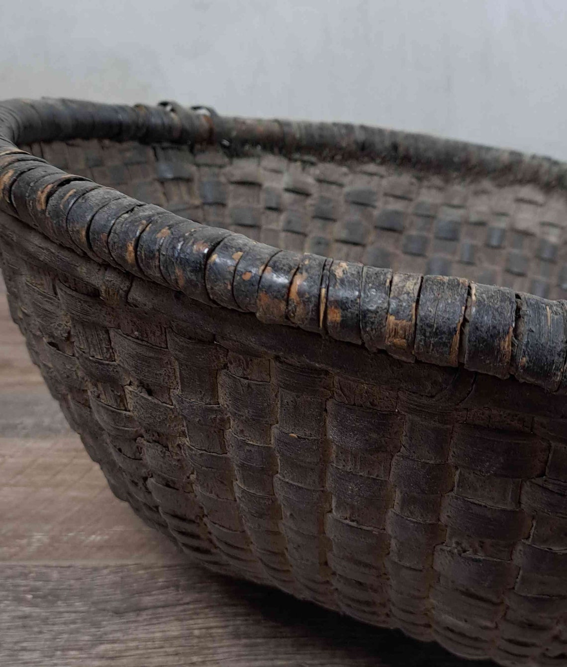 Antique Chinese Woven Basket Early 1900s Home Decor Rare Etsy