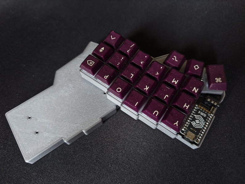 3D Printed Custom Keyboard Case & Plate for CRKBD Corne V3 6 Columns ...