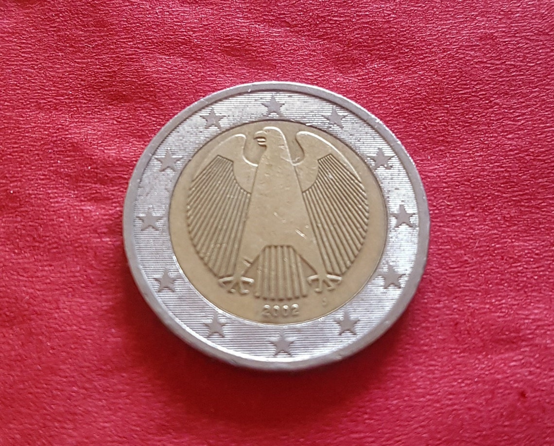 Pièce de 2 euros Allemande 2002 Frappé J Etsy France Pièce de 2 euros Allemande 2002 Frappé J Etsy France