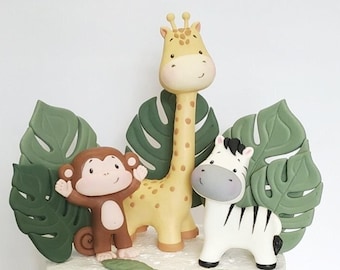 Fondant Jungle Animals Fondant Cake Toppers