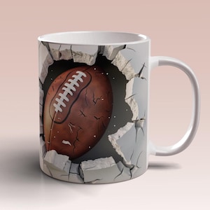 American Football Mug Wrap 11oz 15oz Mug Template Mug Sublimation Design Football Mug Wrap Template Footbal Instant Digital Download PNG