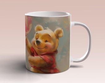 Watercolor Winnie Mug Template The Pooh 15oz 11oz Mug Wrap Mug Sublimation Design Winnie Mug Template The Pooh Instant Digital Download PNG