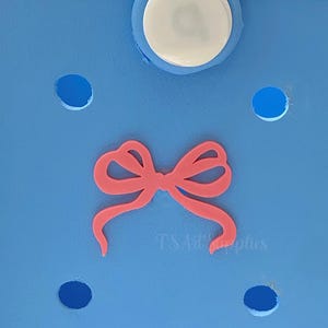Pink Bow Bogg Bag Charm,Coquette Bow Bogg Bag Charm,Personalized 3D Printed Bag Charm,Bow Charm Bogg Bag Bit Decor,Bogg Bag Accessories,Gift