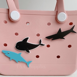 Whale Shark Bogg Bag Charms,Cute Sea Animal 3D Printed Bogg Bag Charms,Bogg Bag Tote Button Charms,Beach Bag Charms,Bogg Bag Accessories
