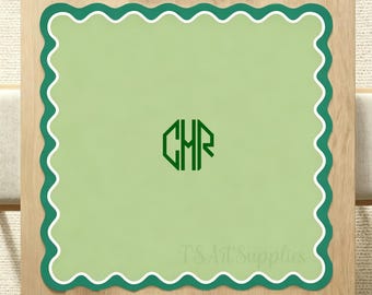 Custom Monogram Mahjong Mat,Tabletop Game Pad,Custom Table Cover,Nonslip Game Table Protector,Game Play Mat,Travel Portable Playing Surface