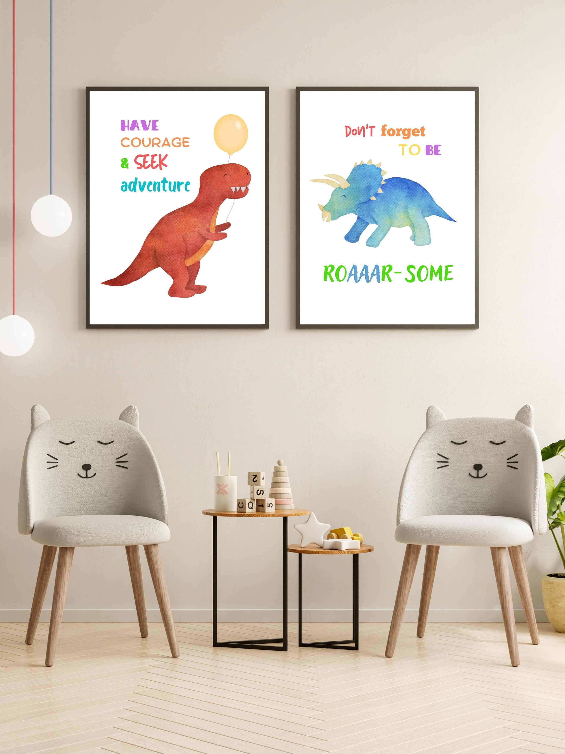 Dino Printable Set Nursery Preschool Wall Art Dinosaurs - Etsy Canada