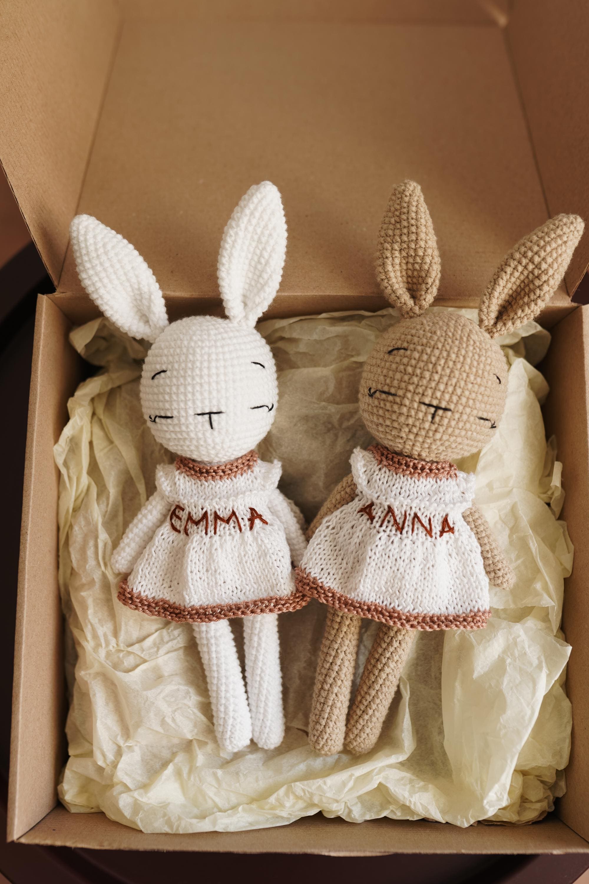 Stuffed personalized bunnies, plush bunny rabbit, bunny with name, crochet plush rabbit, embroidered bunny plush toy, personalized rabbit