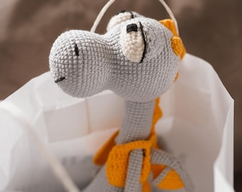 Cute Crochet Dragon Amigurumi – Soft Dinosaur Plush Toy for Toddlers & Babies, Unique Handmade Birthday/Baby Shower Gift