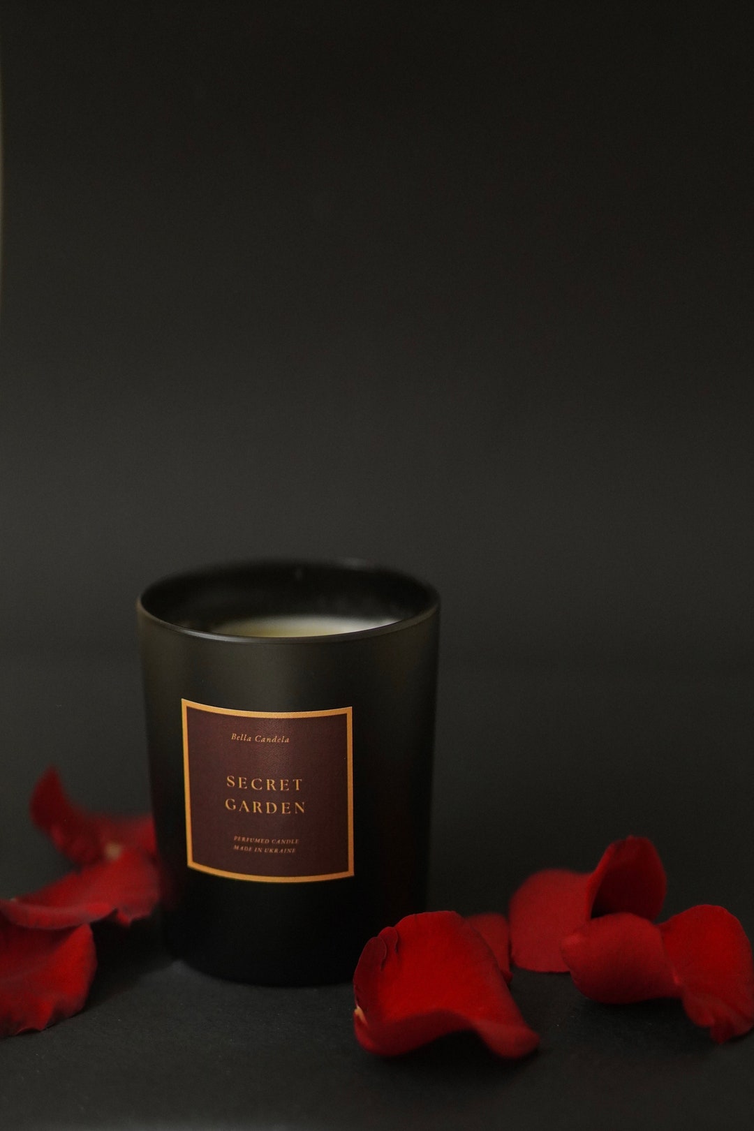 Hand Poured Toxin Free Natural Rose Candle Wood Wick Scented Candles in