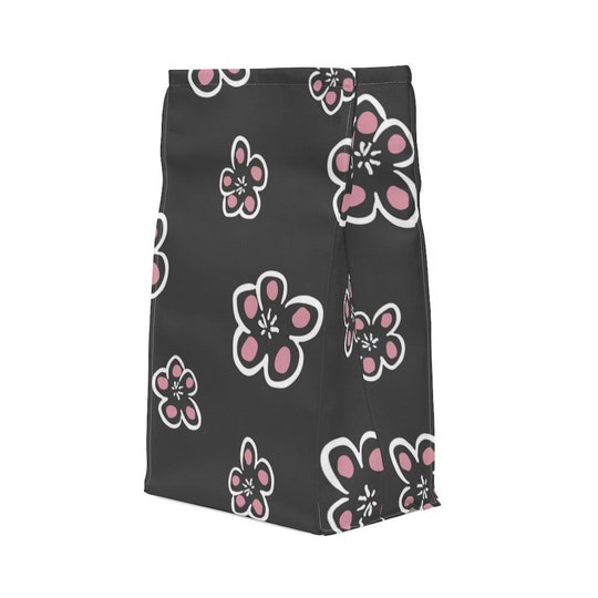 Flowers pattern. Polyester Lunch Bag