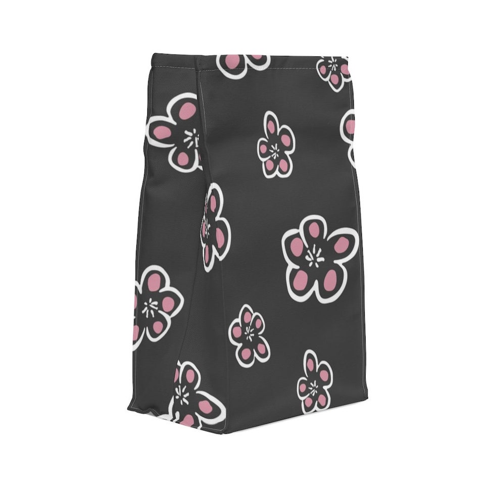 Flowers pattern. Polyester Lunch Bag