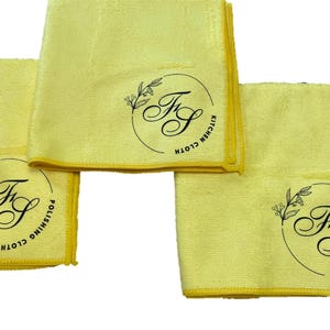 Personalised monogram microfibre cloths. Polishing Cleaning Dusting