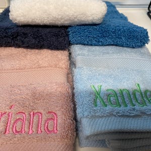 Embroidered 100% Cotton Face Cloth - Personalised Custom Name