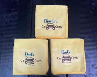 Personalised microfibre cloths. Car detailing / Cleaning.