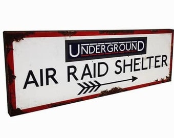3 Größen-klein/groß und Jumbo Air RAID Shelter-Metall Wand Zeichen