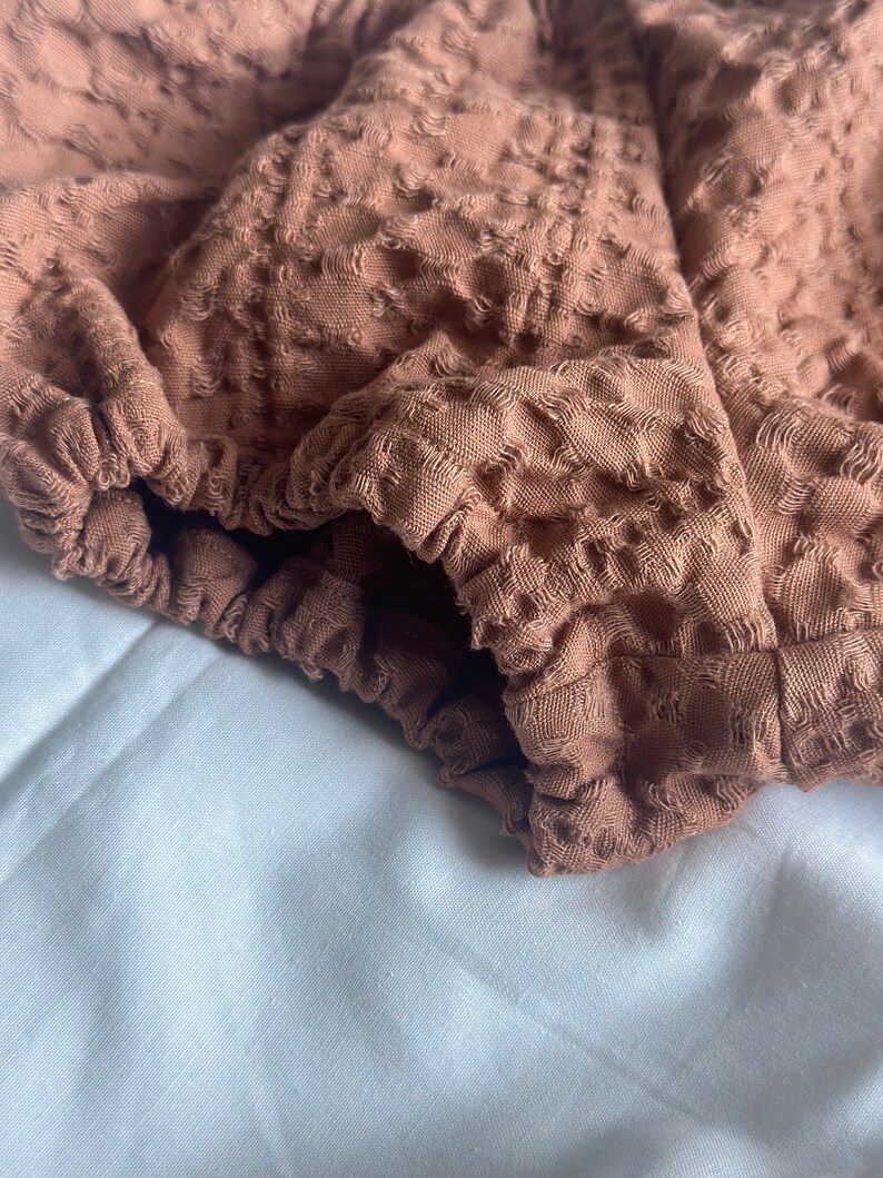 Waffle Cotton Baby Bloomers, Brown Bloomers, Baby Girl Bloomers, Baby
