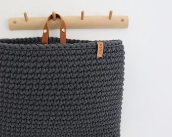 Middelgrote wandhanger, opberger in Scandinavische stijl, geweven opberger, organisatie hal.