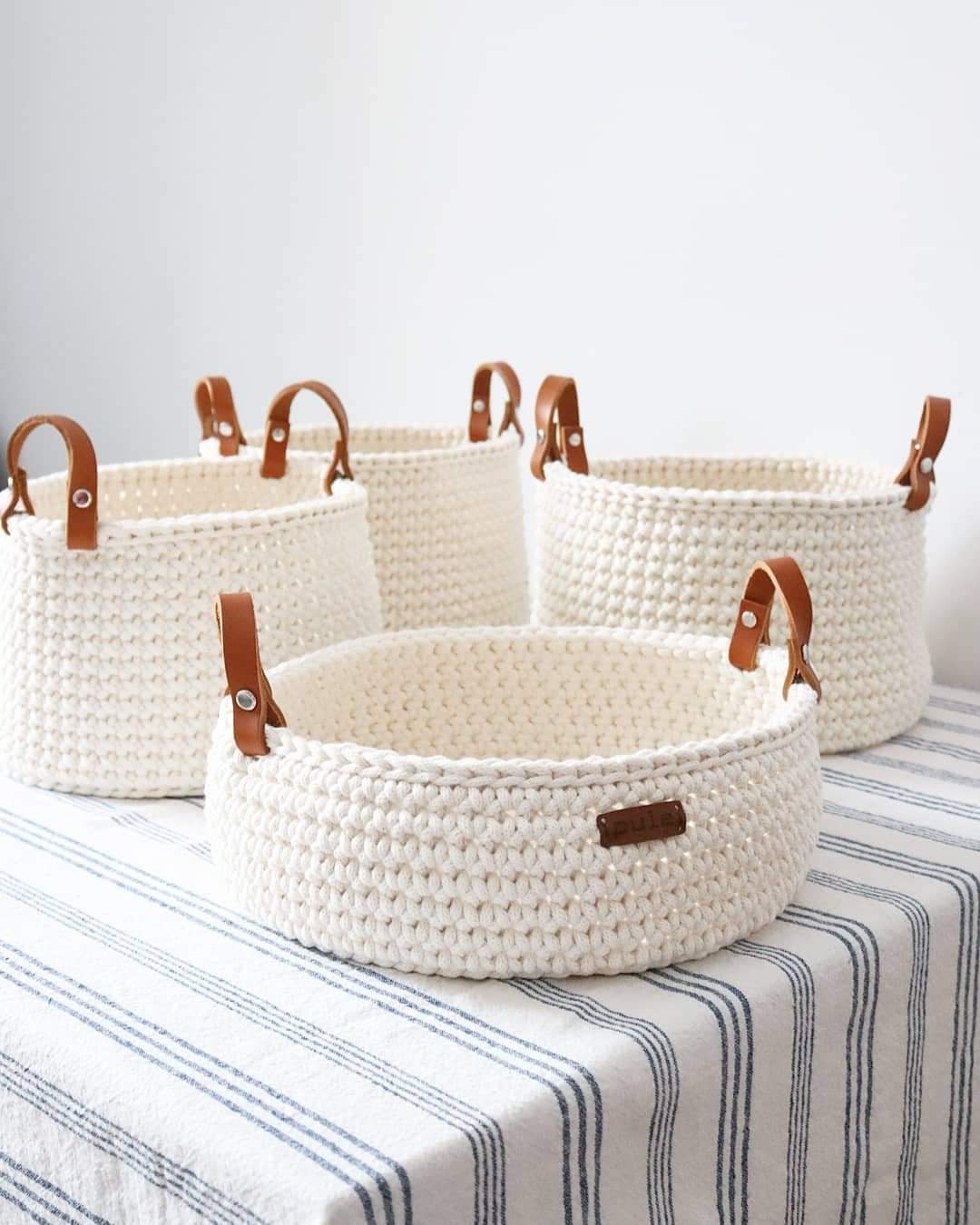 Cesto Portaoggetti Pieghevole Rxyy In Tela Etnica, 38x28x24 Cm, Con Manici In Pelle PU, Organizer Per Armadio E Scaffali