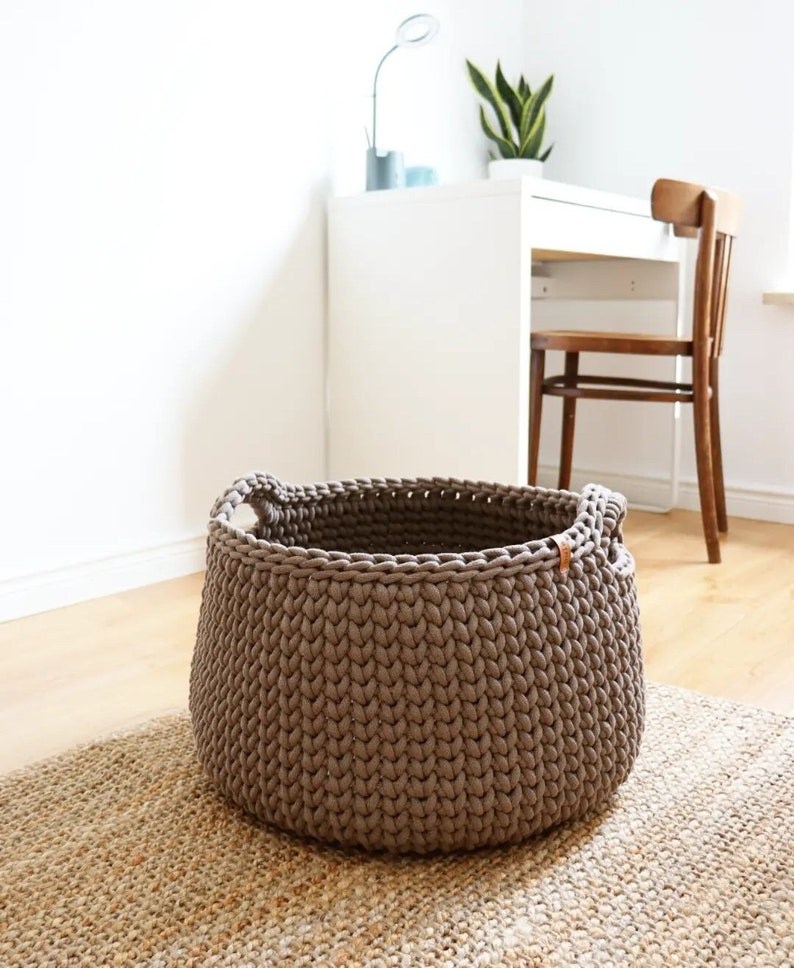 Panier bohème grande taille pour couvertures, rangement au sol en corde tressée, parfait pour les coussins et plus encore, organiseur de salon ou de chambre à coucher. Coffee