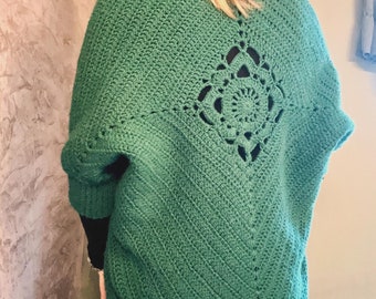 Cardigan au crochet motif attrape rêves