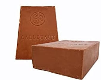 Callebaut Finest Belgian Milk Chocolate Blocks Kosher Dairy - Approximately 1 pound per Block- 2 Blocks