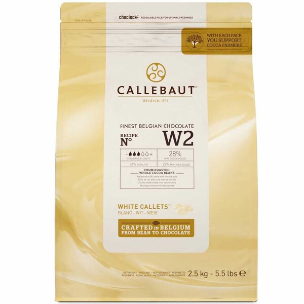 Callebaut-Callets Rezept Nr. W2 Feinste belgische weiße Schokolade