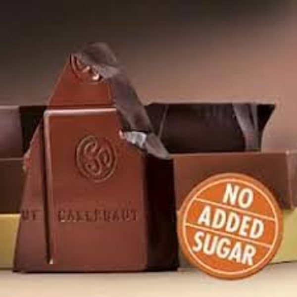 Callebaut Finest Belgian NO ADDED SUGAR Milk Chocolate Blocks Kosher Dairy - Approximately 1 pound per Block - 2 Blocks