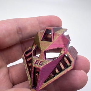 Rothnak Kanohi Pakari Mistika Mask (Oilspill Sheen) (Bionicle Compatible)