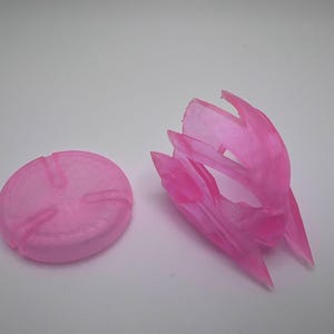 G1 Bionicle Kanohi Faxon Rothnak (Transparent Pink) (Free Kanoka)