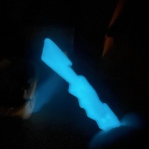 Glow in the Dark Elemental blade Brick Weapon (Light Blue) (Lego/Ninjago Compatible)
