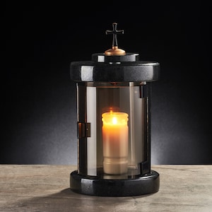 Granite candle holder for tombstone, Memorial Candle Holder, Tombstone Candle Sconce, Memorial lantern, Cemetery decor, Decor for the grave