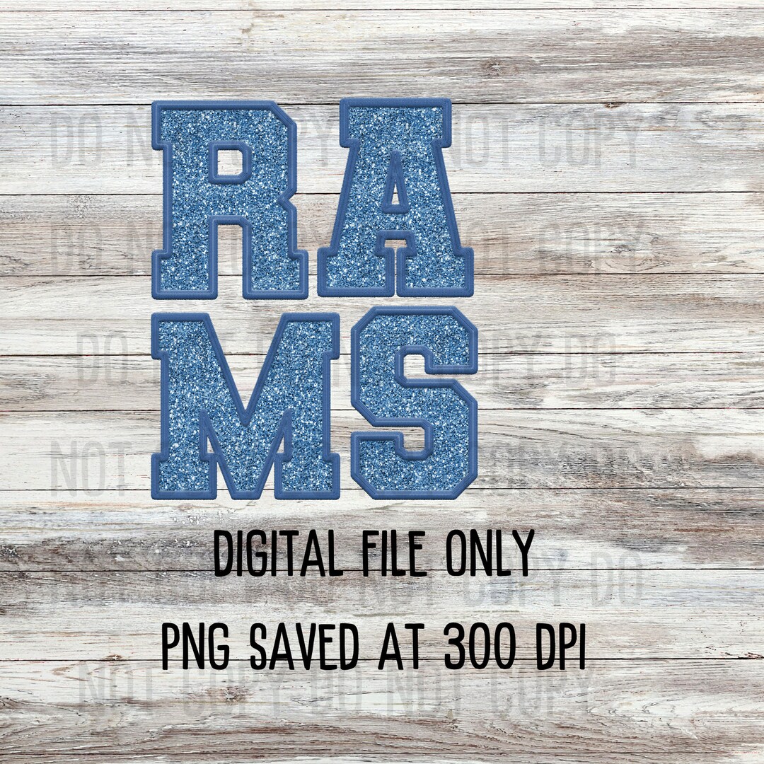Rams Faux Embroidery Glitter - Etsy
