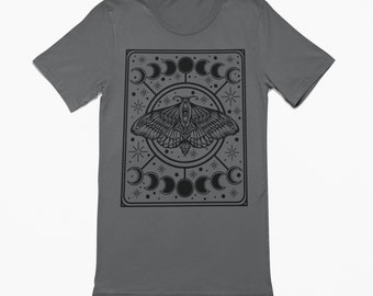 Moth Moon Phases Unisex T-Shirt