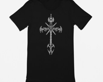 Gothic Cross Goth T-shirt - Etsy