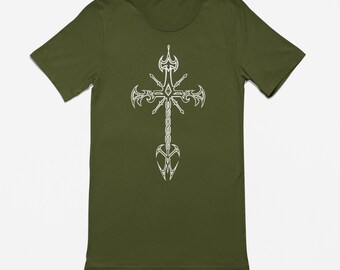 Gothic Cross Goth T-shirt - Etsy