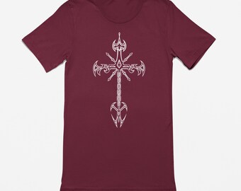 Gothic Cross Goth T-shirt - Etsy