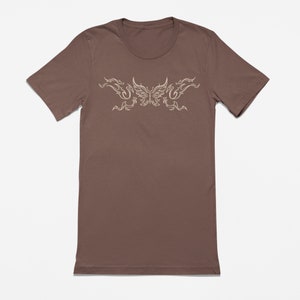 Goth Butterfly Tattoo Style Unisex T-Shirt