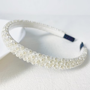 Beaded Pearls Crystal Headbands,Thin Hair Hoops,Women Hair Accessories