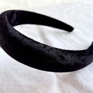 Black high quality Velvet Headband,Women Fashion Hairband,Vintage Boho Headband,Padded Hairband,Solid Color Headband,Hair Accessories