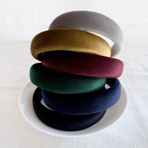 Cómoda diadema de terciopelo, diadema vintage, diadema ancha de moda, diadema clásica, diadema de mujer, diadema acolchada, accesorios para el cabello.