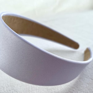 White Satin hairband,Solid Color Simple  headbands for women,Wide side band,hair accessories