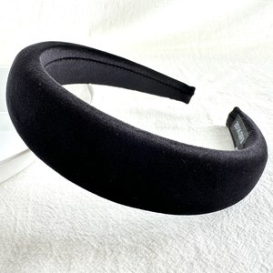 High quality black velvet headbands, classic padded headbands, cotton headbands, winter headbands, wide headbands, hair accessories