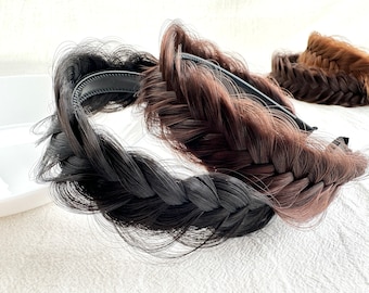 Exquisite braided headbands,French headband braids, brown wig headbands, wide headbands, comb headbands, hair accessories