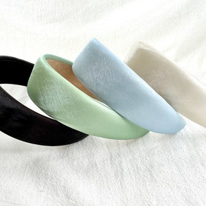 Beige glänzendes Stirnband, einfarbiges Stirnband, Urlaub Stirnband, Party Stirnband, Stirnband für Frauen, Haarschmuck, Geschenk für sie