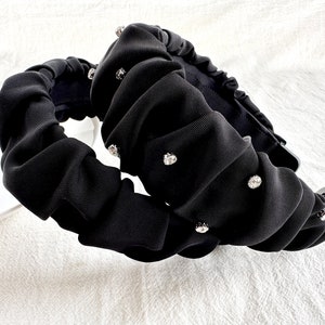 High quality pleated satin headband, wedding headband, fashion headband, royal headband, headband for women, hair accessories, gift for her