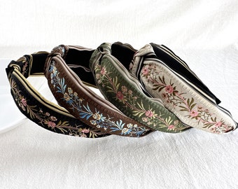 Hochwertig bestickte Stirnbänder, geblümte Stirnbänder, Haarknoten, festliche Stirnbänder, einzigartige Stirnbänder, Bandana Stirnbänder, Haarschmuck