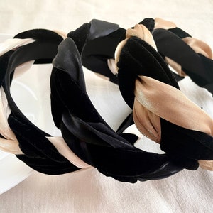 Velvet braided headband,Fashion Twisted Hairband,cotton headband, wide headband,hair accessories